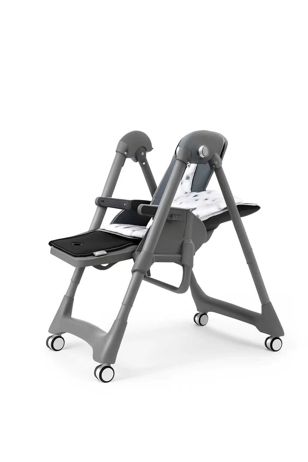 كرسي طعام هزاز للأطفال من بورباي سوينج DM133 | متعدد الوضعيات + حزام أمان