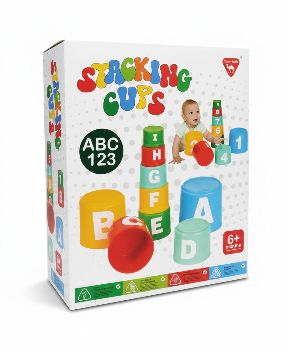 أكواب التركيب التعليمية ABC 123 | Stacking Cups ABC 123