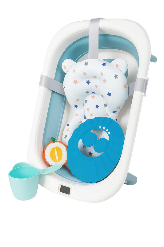 بانيو سيليكون بترمومتر1×5  DM058 | Silicone Baby Bathtub with Thermometer 5×1 DM058