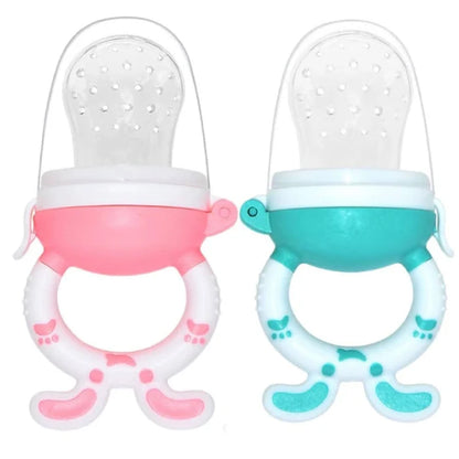 عضاضة ولهاية إطعام الفواكه سيليكون للأطفال بتصميم الأرنب مع 3 مقاسات | Silicone Baby Fruit Feeder Bunny Design with 3 Sacs (S, M, L)