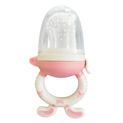 عضاضة ولهاية إطعام الفواكه سيليكون للأطفال بتصميم الأرنب مع 3 مقاسات | Silicone Baby Fruit Feeder Bunny Design with 3 Sacs (S, M, L)
