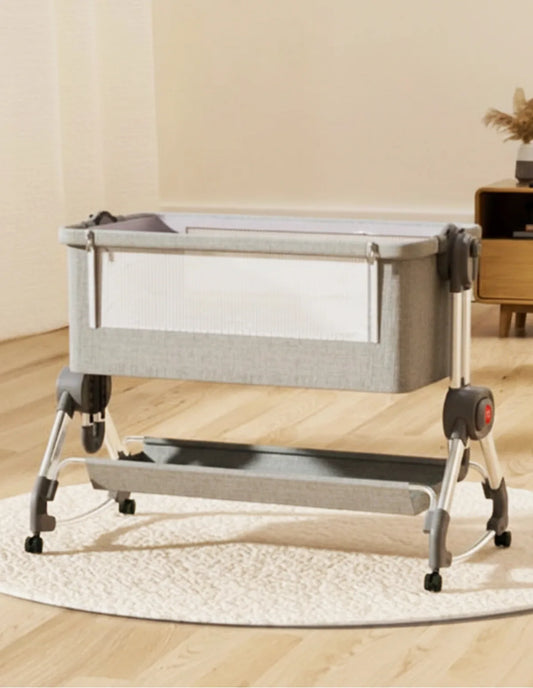 سرير اطفال 《 618 》 قابل للطي بسهوله + مستويات ارتفاع قابله للتعديل + ناموسيه