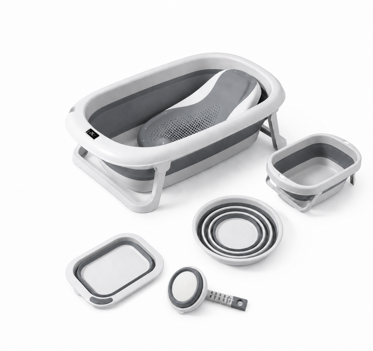 Premium baby bath set 7 in 1 | طقم استحمام للاطفال حديثي الولادة 7 في 1