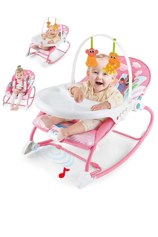 2 in 1 baby Dining chair and bouncer,كرسي طعام وهزاز للأطفال 2 في 1