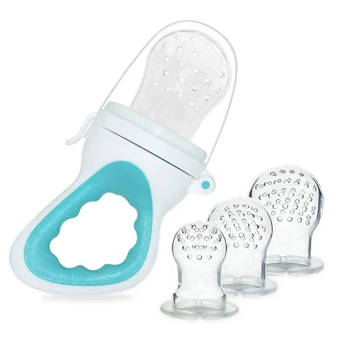 عضاضة ولهاية إطعام الفواكه سيليكون للأطفال بتصميم الأرنب مع 3 مقاسات | Silicone Baby Fruit Feeder Bunny Design with 3 Sacs (S, M, L)